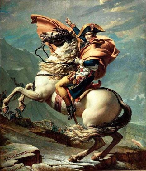 Jacques-Louis David Napoleon at the Saint Bernard Pass Norge oil painting art